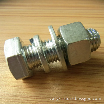 Hex Bolt and Nut With Washer